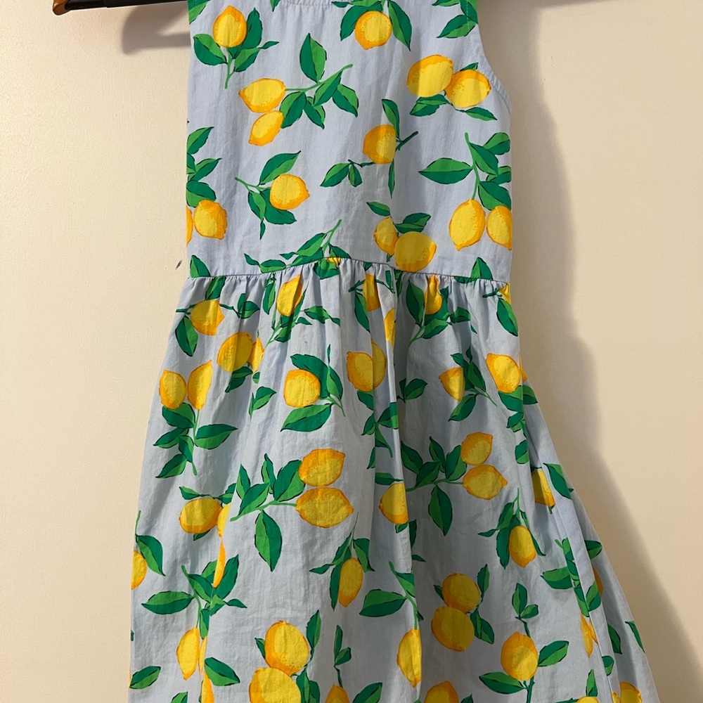 GAP Kids Lemon Print Dress - Blue and Yellow